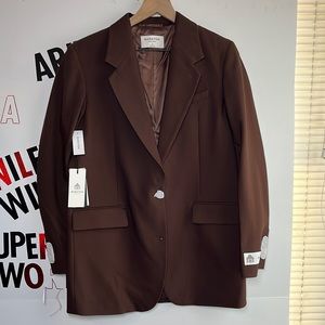 Aritzia color coffee bean New Agency Blazer